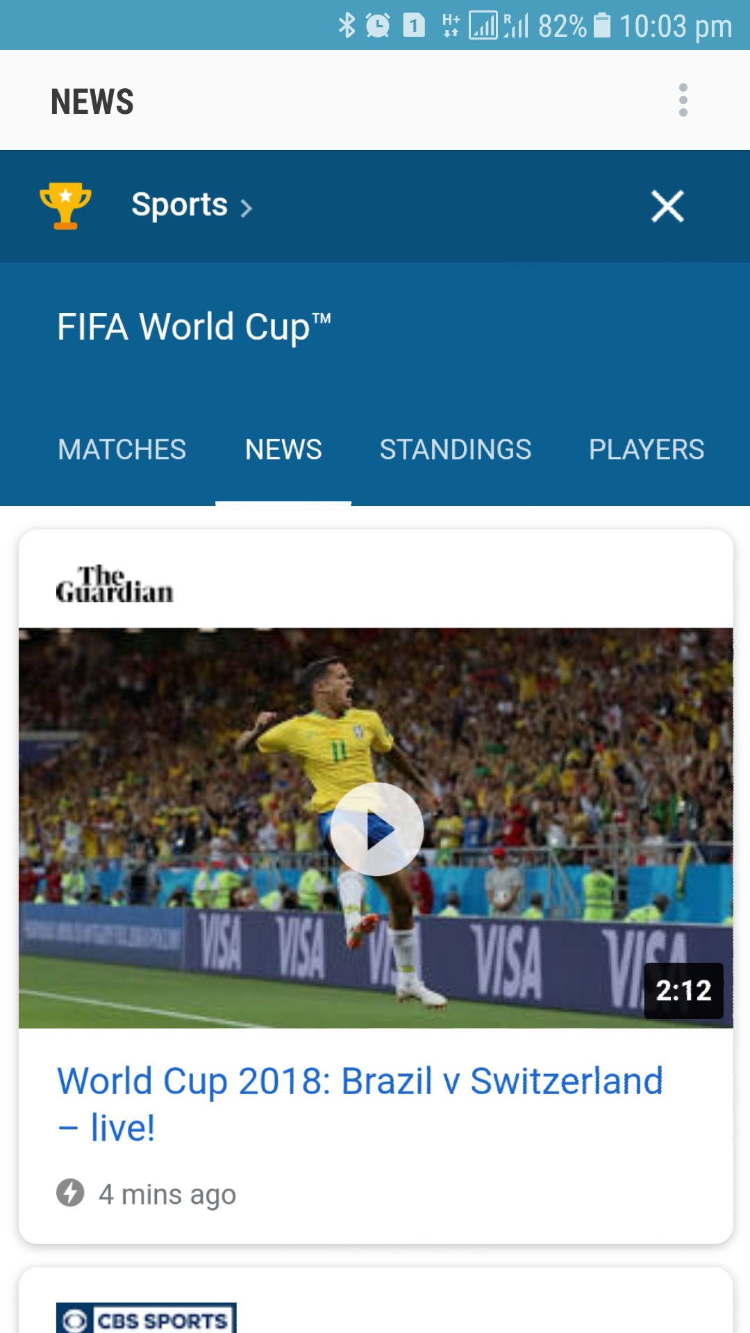 Live Score FIFA Cup 2018
