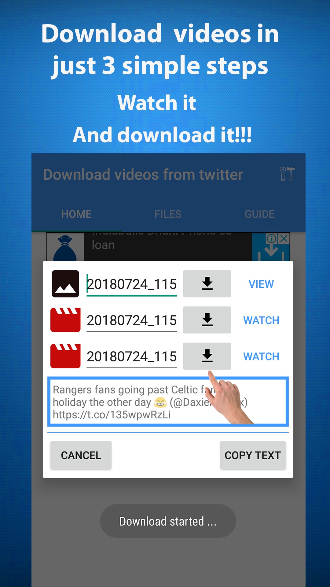 download twitter video audio