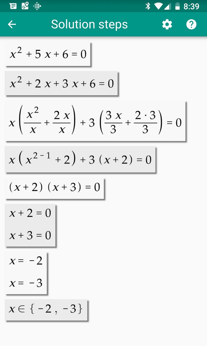 algebra homework solver steps