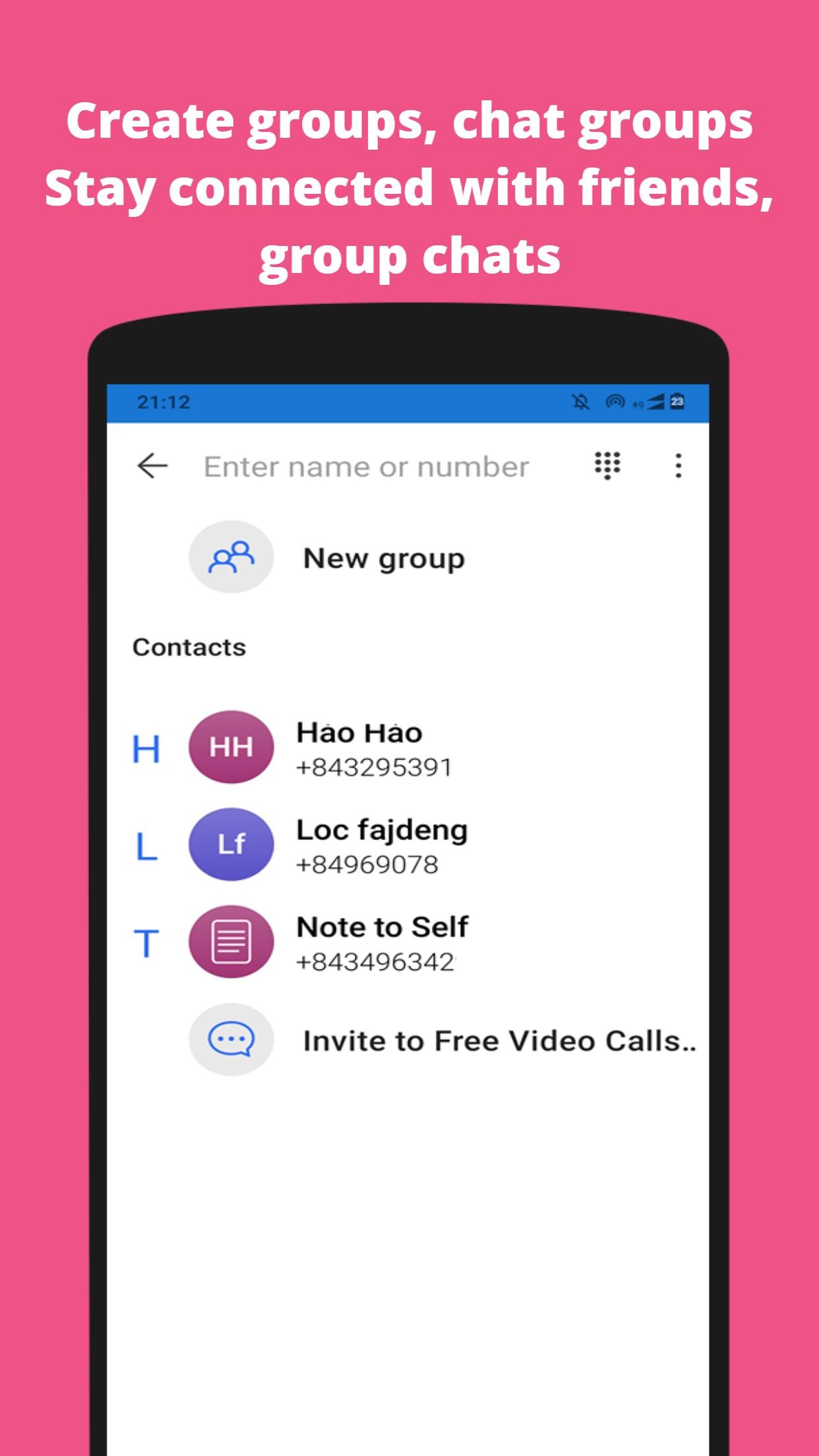 Free Video call Chat messages app