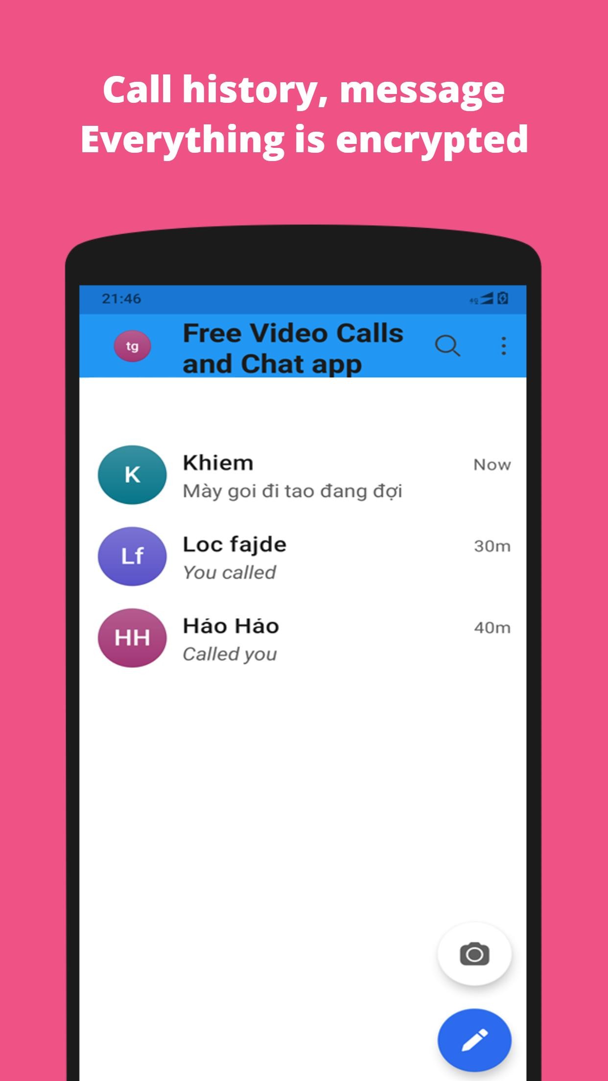 Free Video call Chat messages app