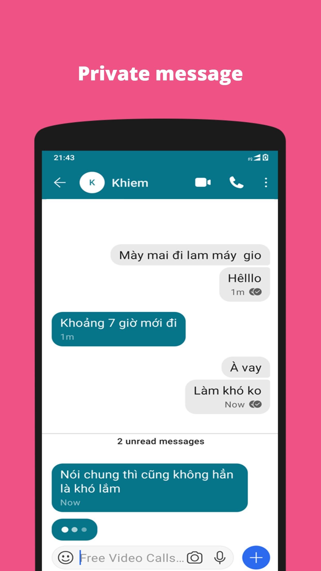 Free Video call Chat messages app