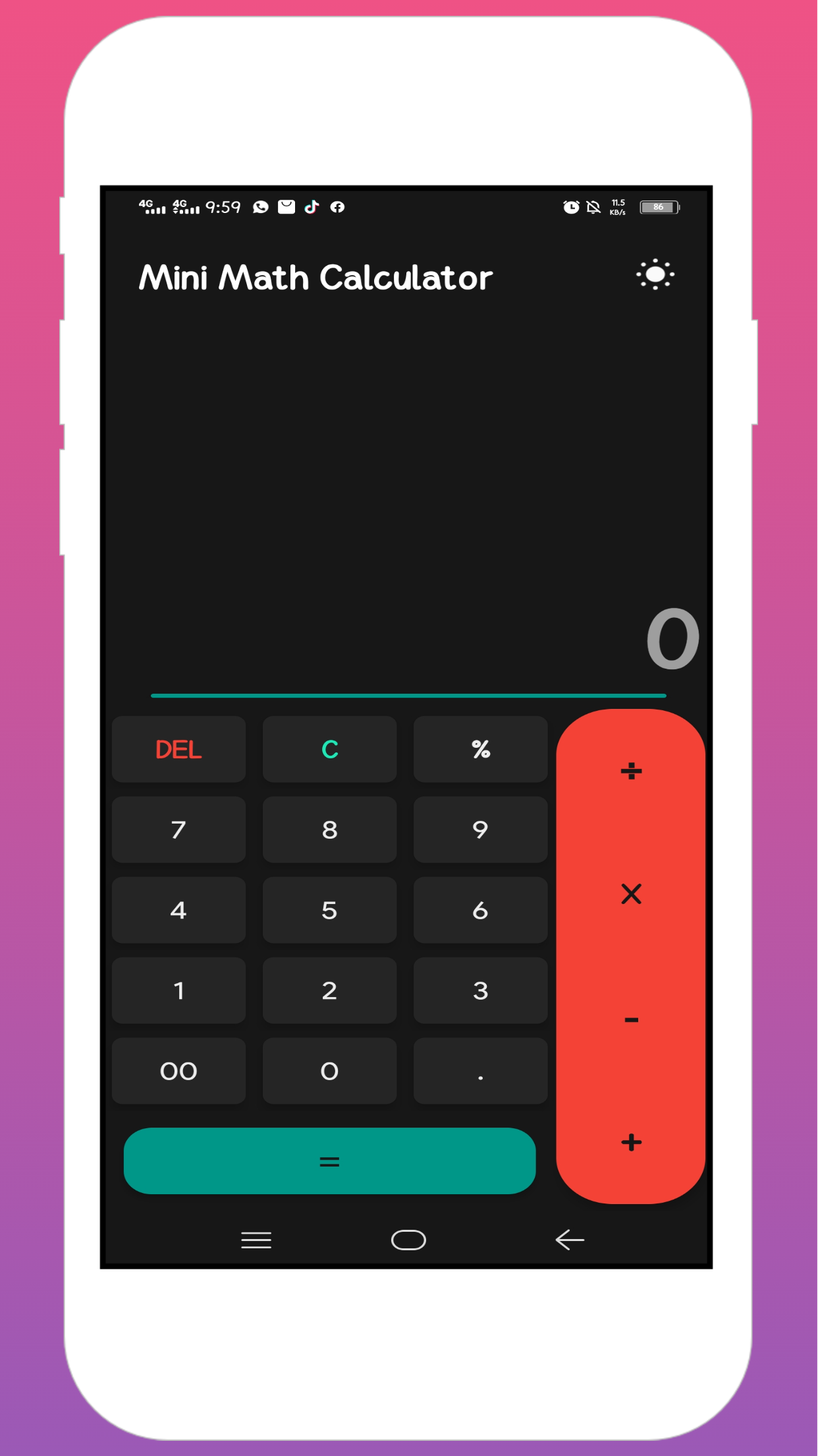 Mini Math Calculator