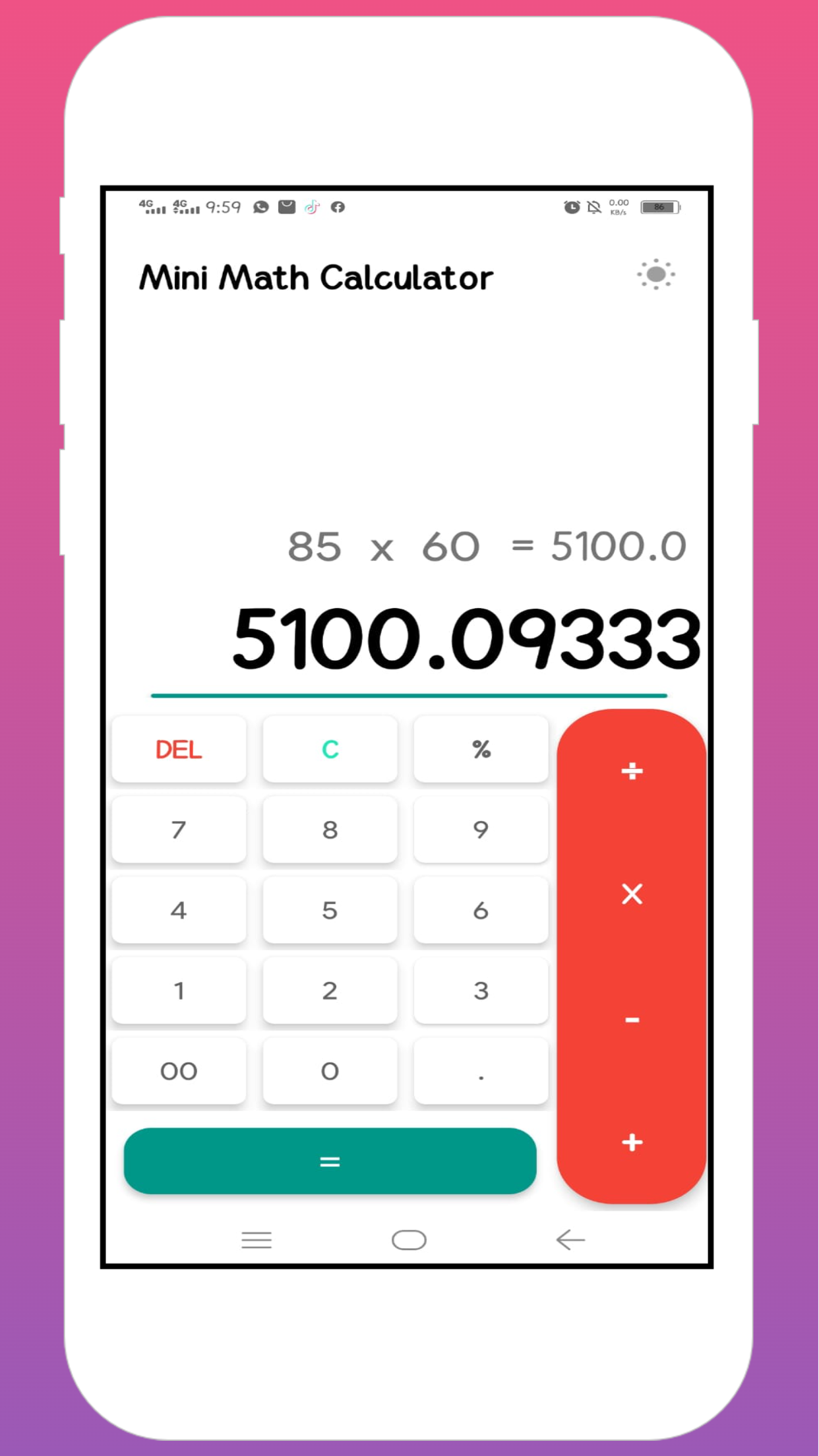 Mini Math Calculator
